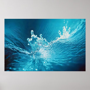 Water Close-up Water In Motion Tranquil Nature Art Poster