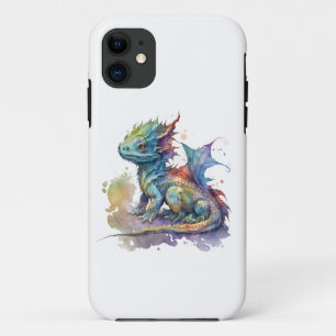Water color baby dragon whimsical iPhone 11 case