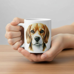 Water Color Beagle  Coffee Mug