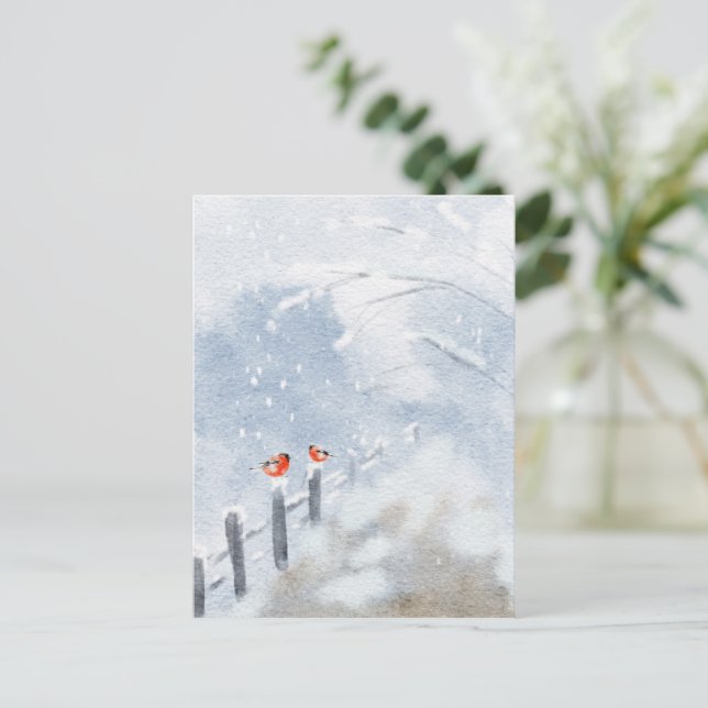 Water Color Birds postcard (Standing Front)