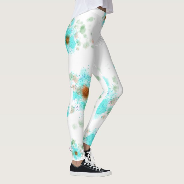 Water Color Floral Leggings (Right)