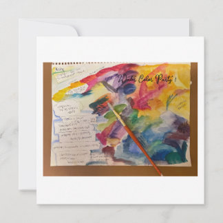 Water Color Mixing Postcard