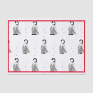 WATER COLOR PENGUIN TISSUE PAPER