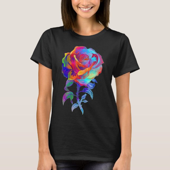 Water Colour Art Rose Garden Gardener Botanist Flo T-Shirt (Front)