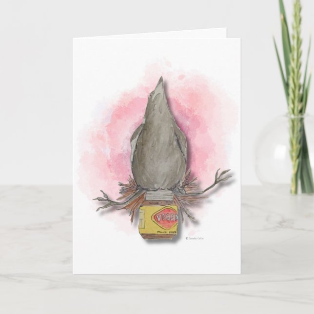 water colour Australian magpie card (Front)