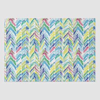 Water Colour Chevron Pattern Design with Bold Brus Tissue Paper