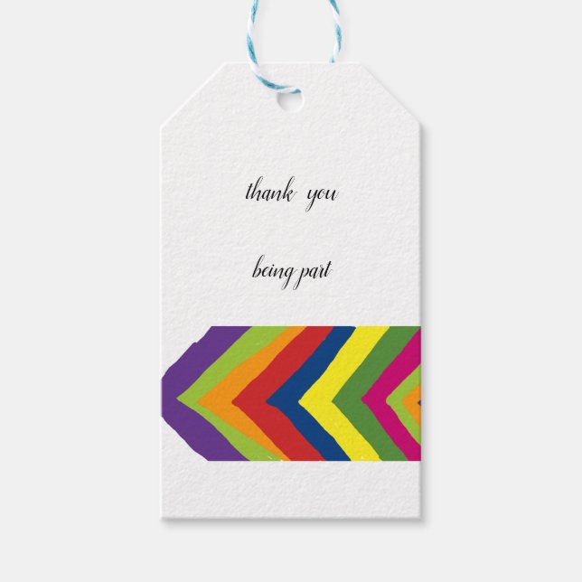 water colour cross bars gift tags (Front)