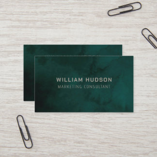 Water Colour Dark Green Sea Minimalist Modern Pro  Business Card