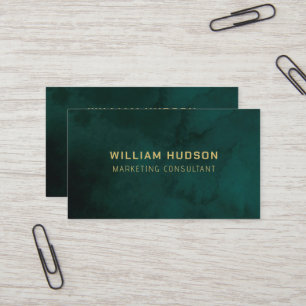 Water Colour Dark Green Sea Minimalist Modern Pro  Business Card