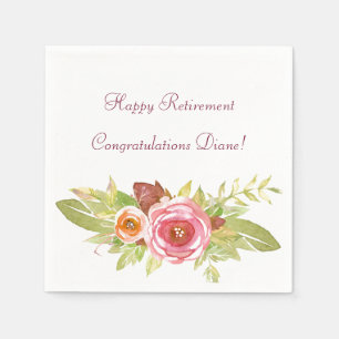 Water Colour Floral Bouquet Paper Napkins
