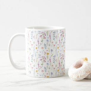Water Colour Floral Pattern Coffee Mug