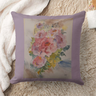 water colour floral pattern  cushion