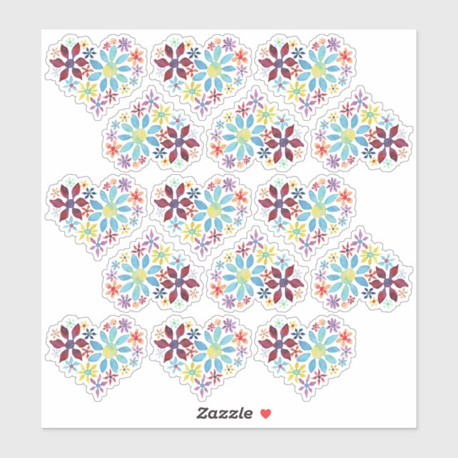 Water Colour Flowers (Sheet)