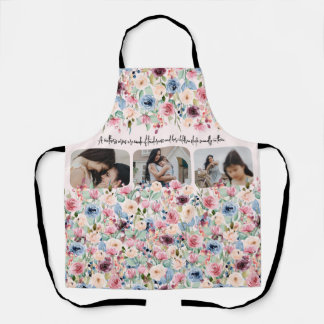 Water Colour Flowers Mother All-Over Print Apron