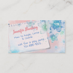 Water Colour Flowers Mummy Card