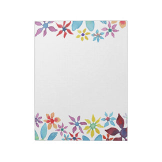 Water Colour Flowers Notepad