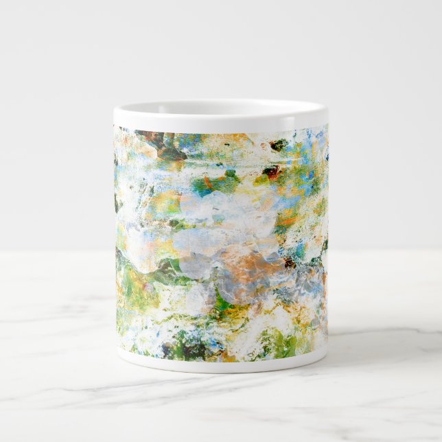 Water colour, grunge rustic graphic design art large coffee mug (Front)