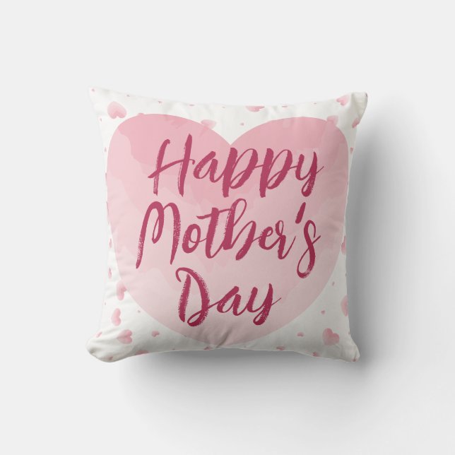 Water Colour Happy Mother's Day Photo Frame Cushion (Front)