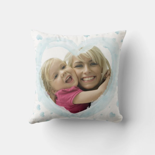 Water Colour Happy Mother's Day Photo Frame Cushion (Back)