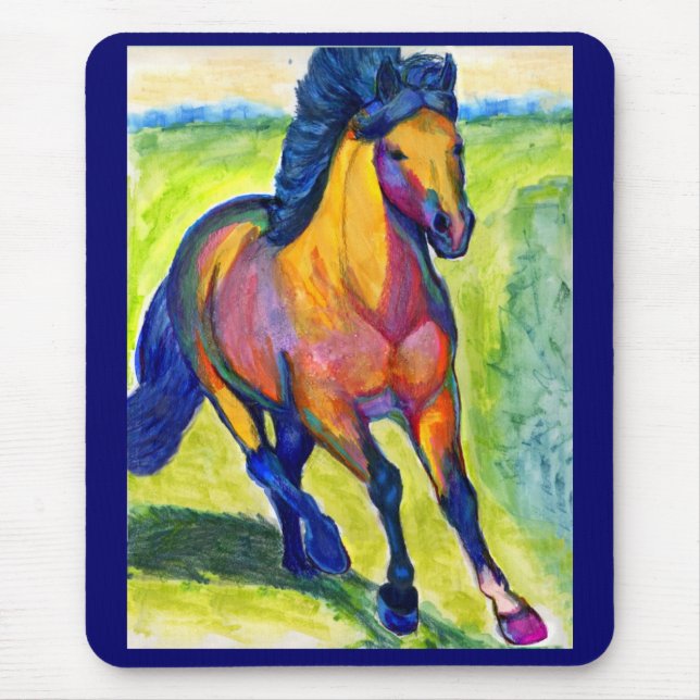 Water Colour Horse Mousepad (Front)