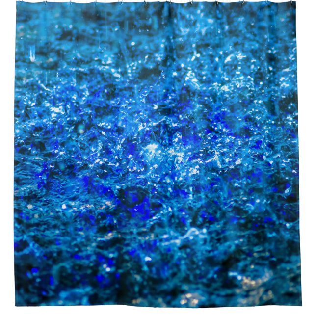 Water Colour - Indigo Shower Curtain (Front)