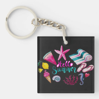water colour key ring