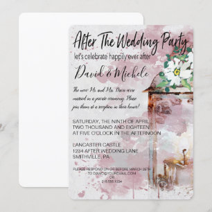 Water Colour Lantern  After the Wedding Party Invitation