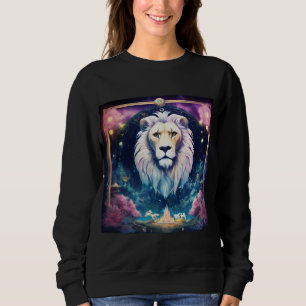 water colour lion face sweatshirt