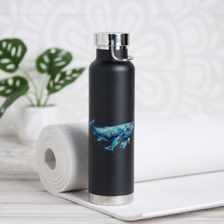 water colour marine life bottle