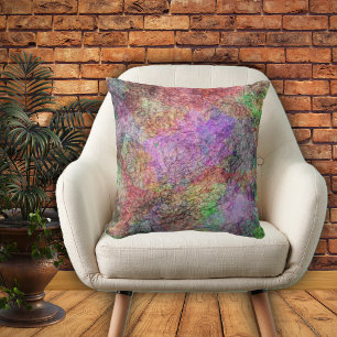 Water Colour Paint Look with Pretty Swirled Colour Outdoor Cushion