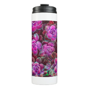 Water colour pattern with camellia flower. Floral Thermal Tumbler
