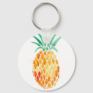 Water- Colour Pineapple Key Ring