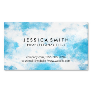 Water Colour Sky Magnetic Business Card