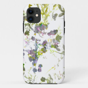 Water colour style romantic flower floral design iPhone 11 case