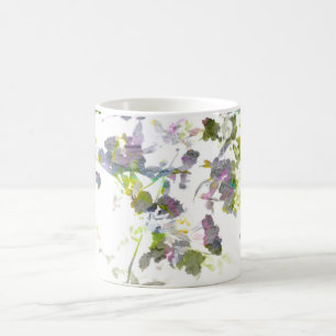 Water colour style romantic flower floral design coffee mug