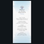 Water colour theme Beach Wedding Menu Card<br><div class="desc">Water colour theme Beach Wedding Menu Card</div>