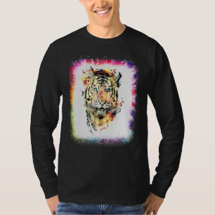Water Colour Tiger Love R Dad Mum Boy Girl Tie Dye T-Shirt