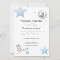 Water colour twinkle twinkle little star boy baby 