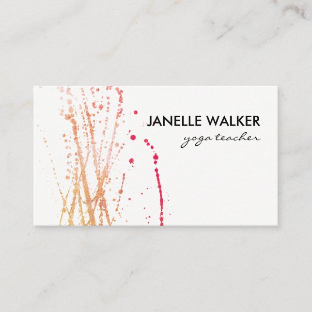 Water Colour Vibrant Expressive Business Card (Front)