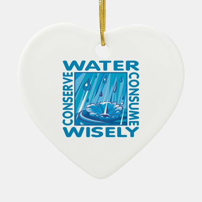 Water Conservation Ceramic Tree Decoration (Front)