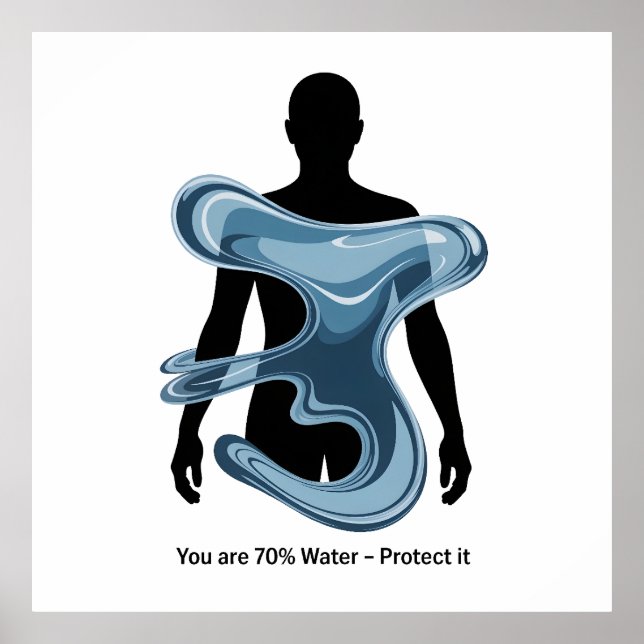 Water Conservation Eco Awareness Design Poster (Front)