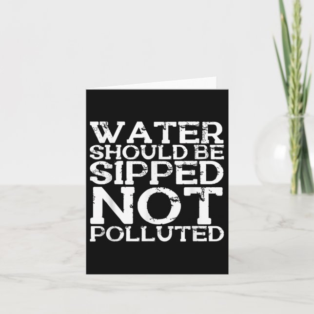 Water Conservation Environmental Protection World Card (Front)