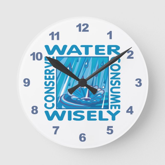 Water Conservation Round Clock (Front)