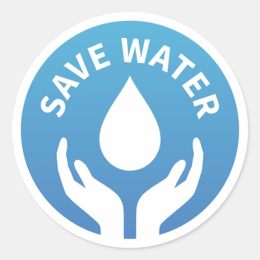 Image of Water conservation / save water badge sticker