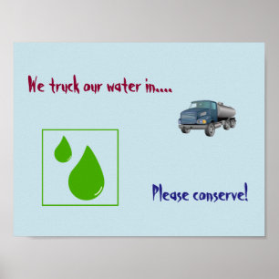 Water conservation sign