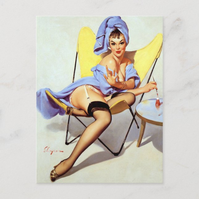 Water Cooler Pin Up Postcard (Front)
