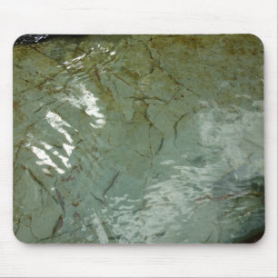 Water-Covered Rock Slab Nature Photo Mouse Mat