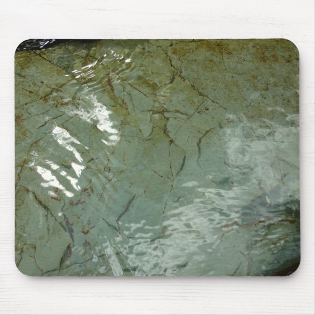 Water-Covered Rock Slab Nature Photo Mouse Mat (Front)