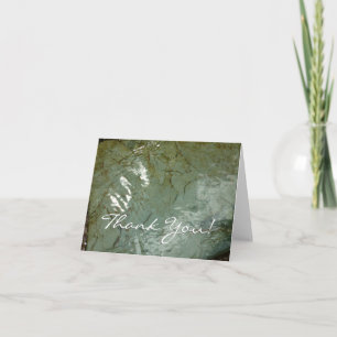 Water-Covered Rock Slab Nature Photo Thank You Card