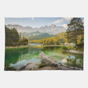 Water Dachstein Mountains Lake Germany Tea Towel